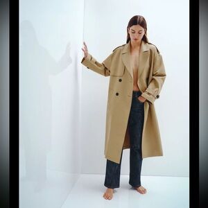 Zara Trench Double Breasted Coat